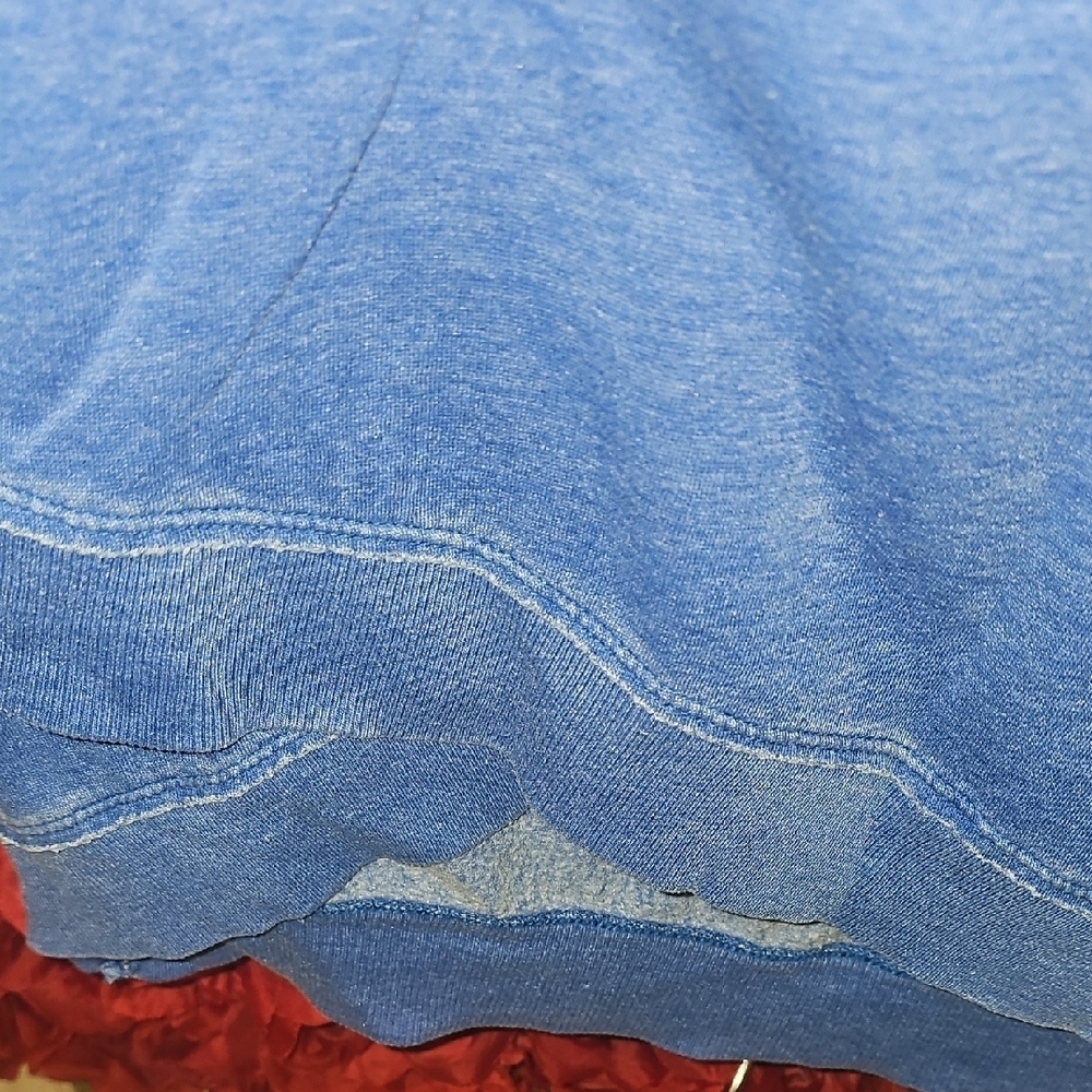 Calvin Klein Women's Blue Long Sleeve Cross Front Crewneck Sweatshirt Size Large - Picture 5 of 7